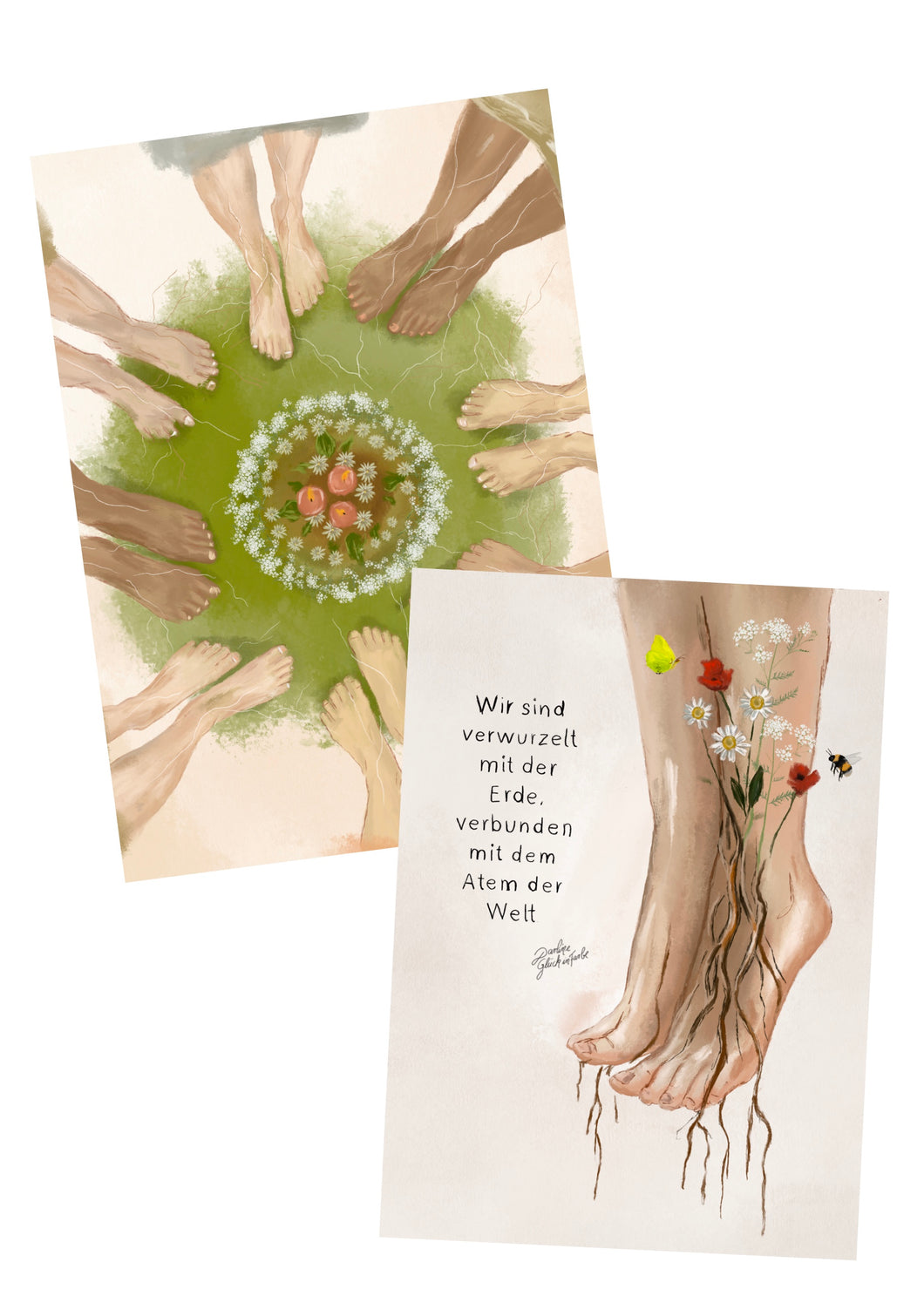 Set handsigniert Wurzeln *A5
