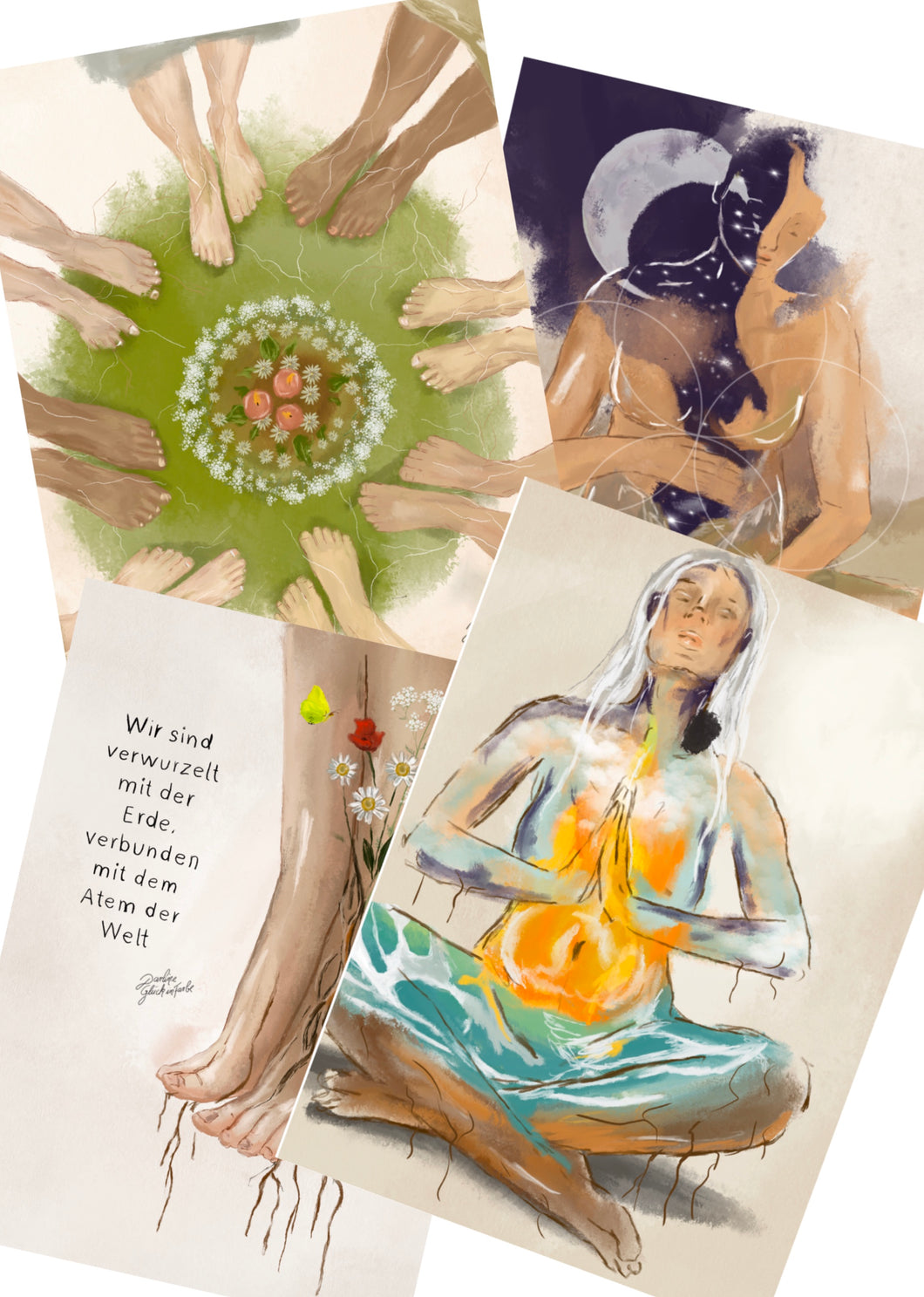 4er Set handsigniert * A5